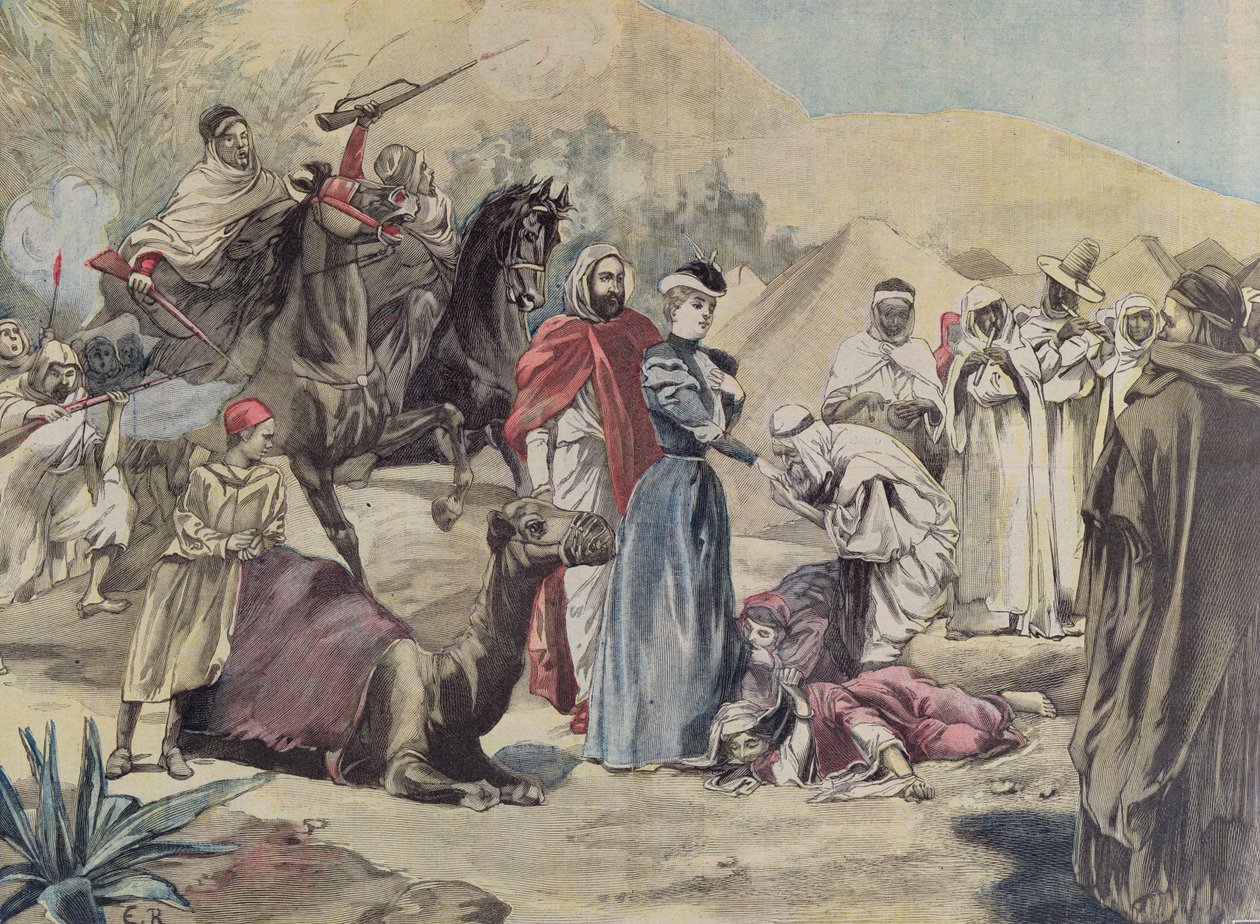 Eurooppalaisen naisen avioliitto arabipäällikön kanssa, Le Petit Journal, 1899 tekijältä French School