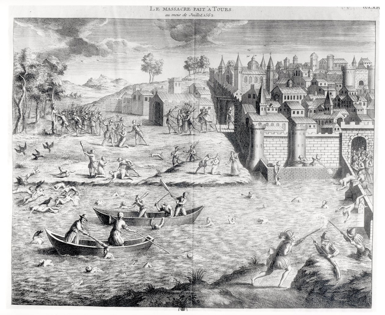 Hugenottien verilöyly Toursissa vuonna 1562 tekijältä French School
