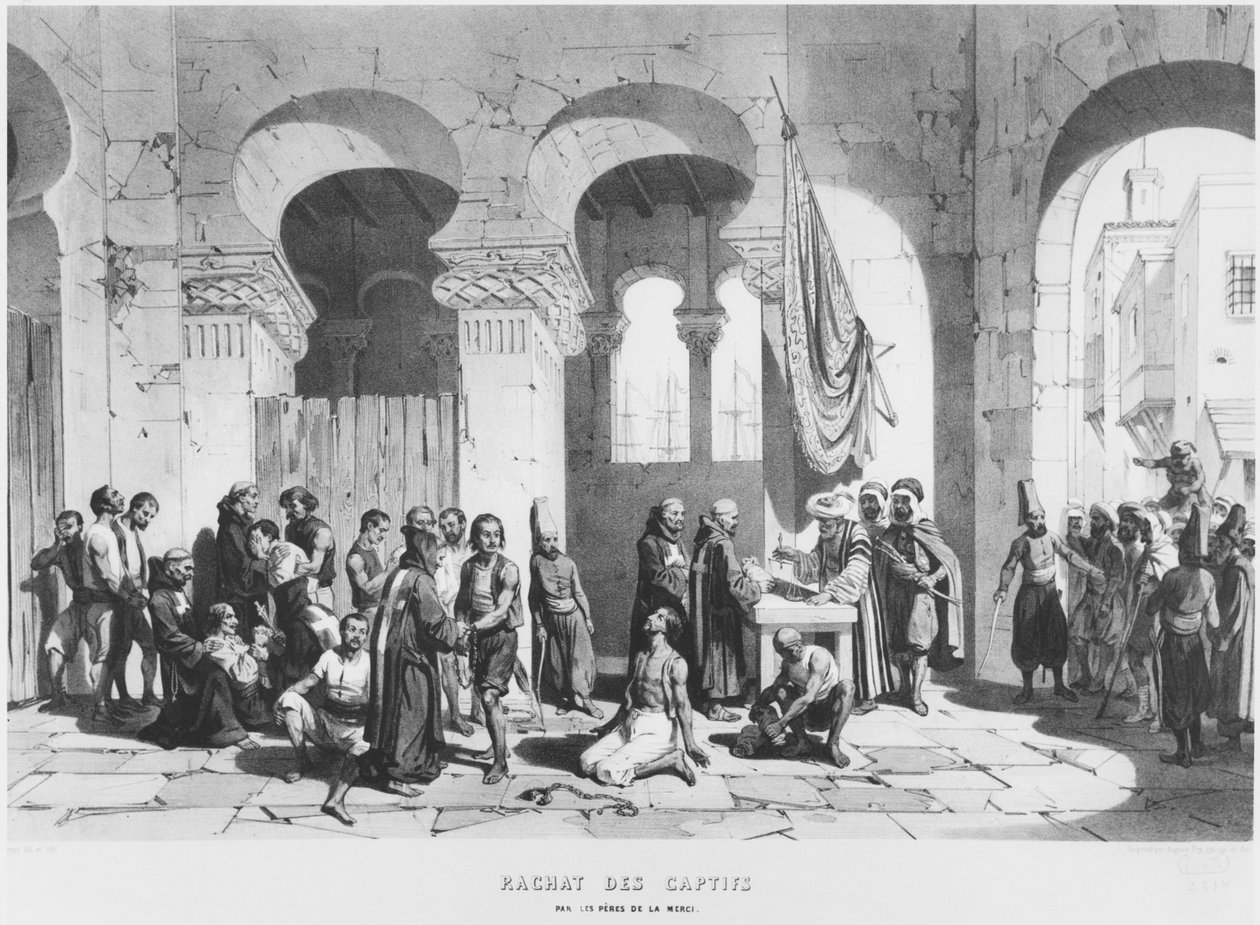 Armoisät lunastamassa vankeja Algeriassa, n. 1830-40 tekijältä French School