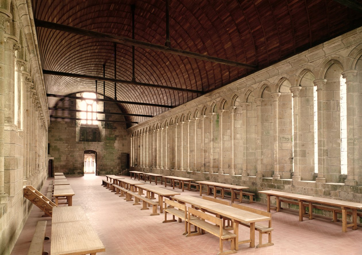 The Monks Refectory, sisäkuva Abbeysta, 1217 tekijältä French School