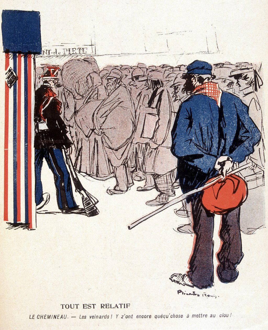 Hurskaisuuden vuori: Kaikki on suhteellista, rautatie: onnekkaat, heillä on vielä jotain naulaan - elokuvassa ”Valla varustettu lautanen”” n¡du 6.3.1905 tekijältä French School