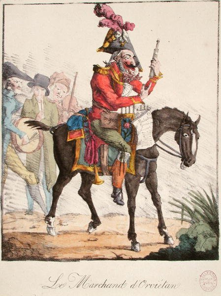 The Orvietan Seller, n.1816 (värillinen kaiverrus) tekijältä French School