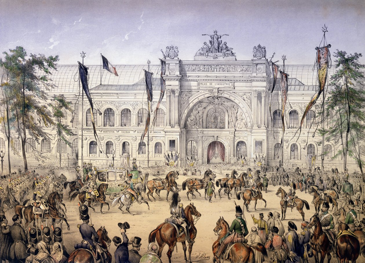 Palais de lIndustrie Exposition Universellessä vuonna 1855 tekijältä French School