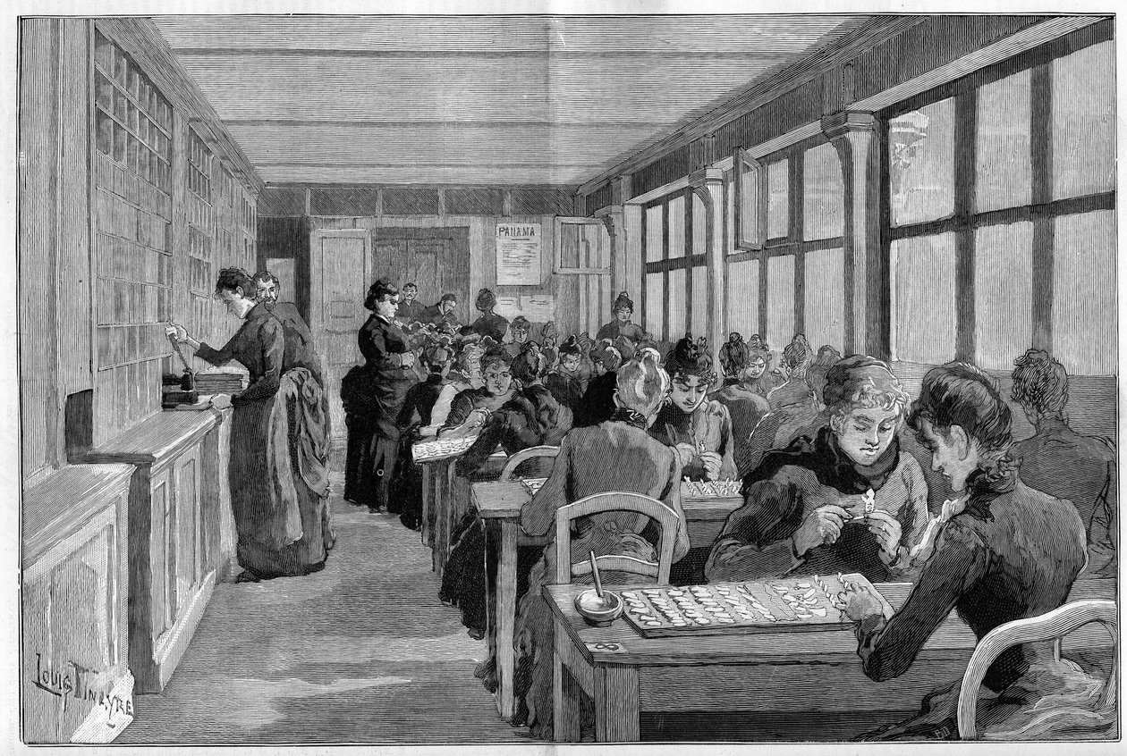 Panama Bond Ranking Workshop Pariisissa vuonna 1888. tekijältä French School