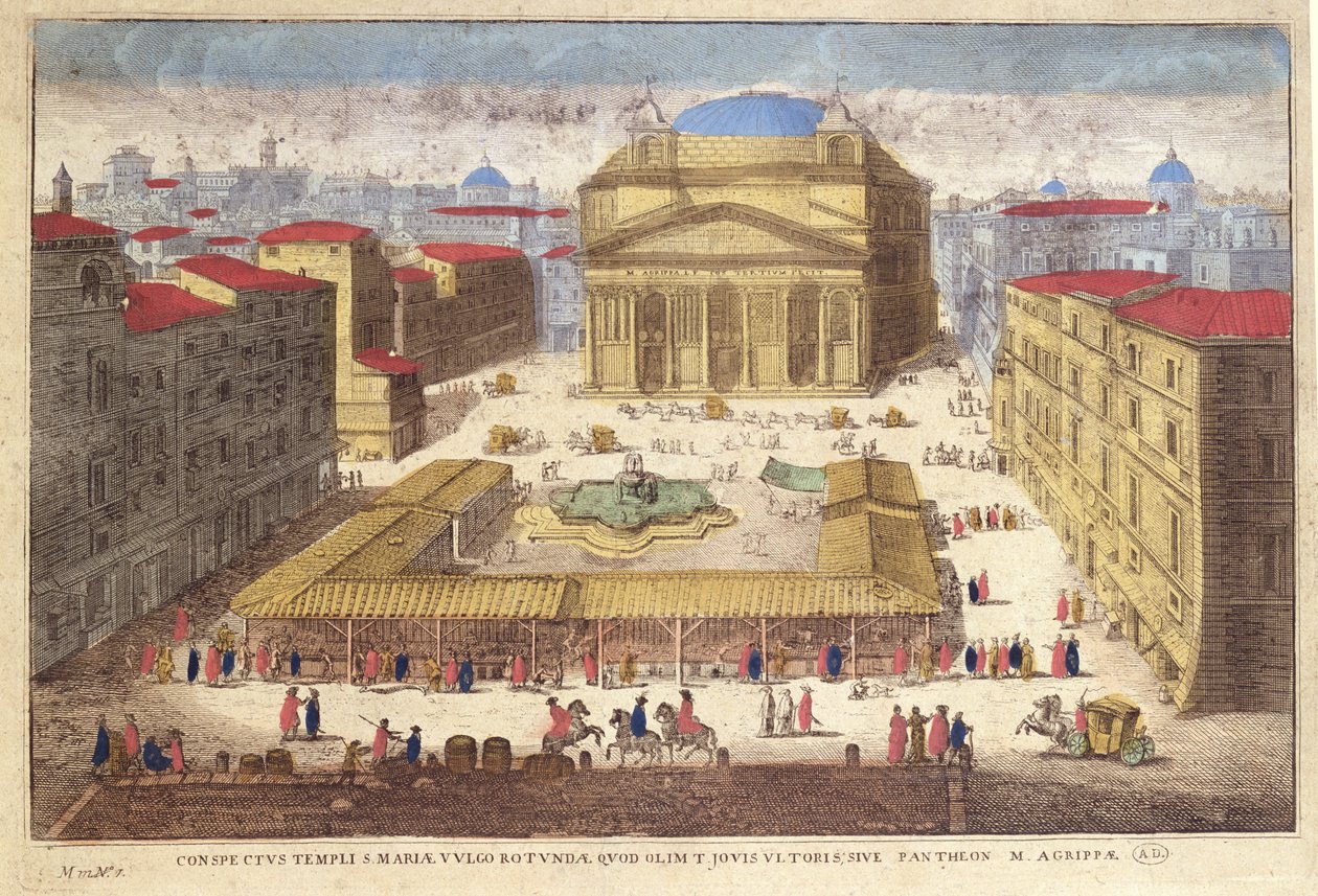 Pantheon, Rooma (värikaiverrus) tekijältä French School