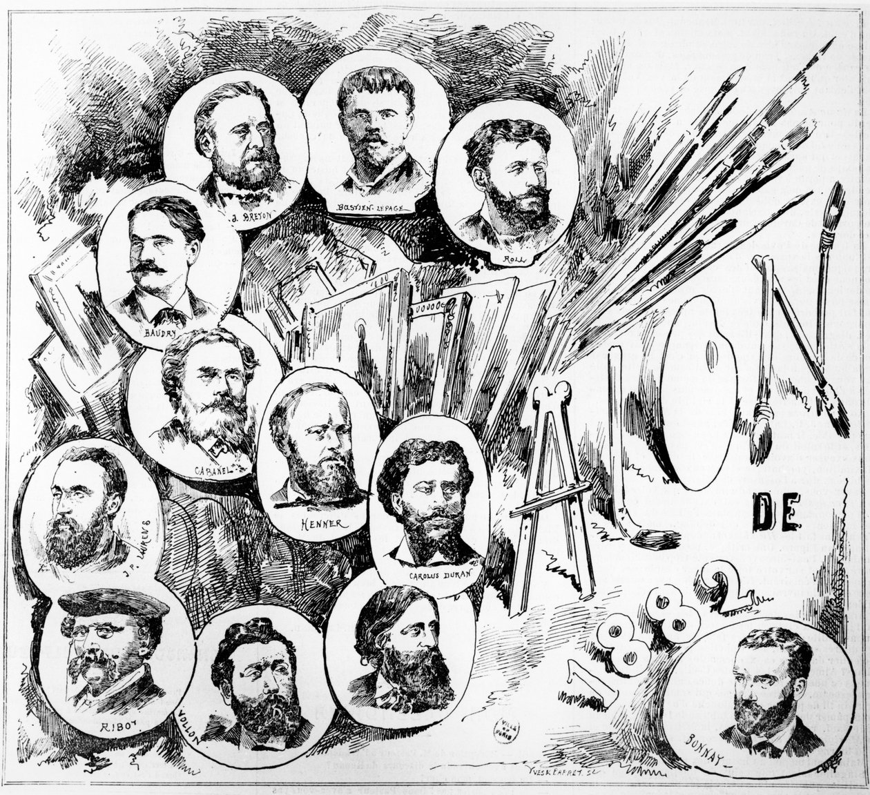 Pariisin salonki 1882 tekijältä French School