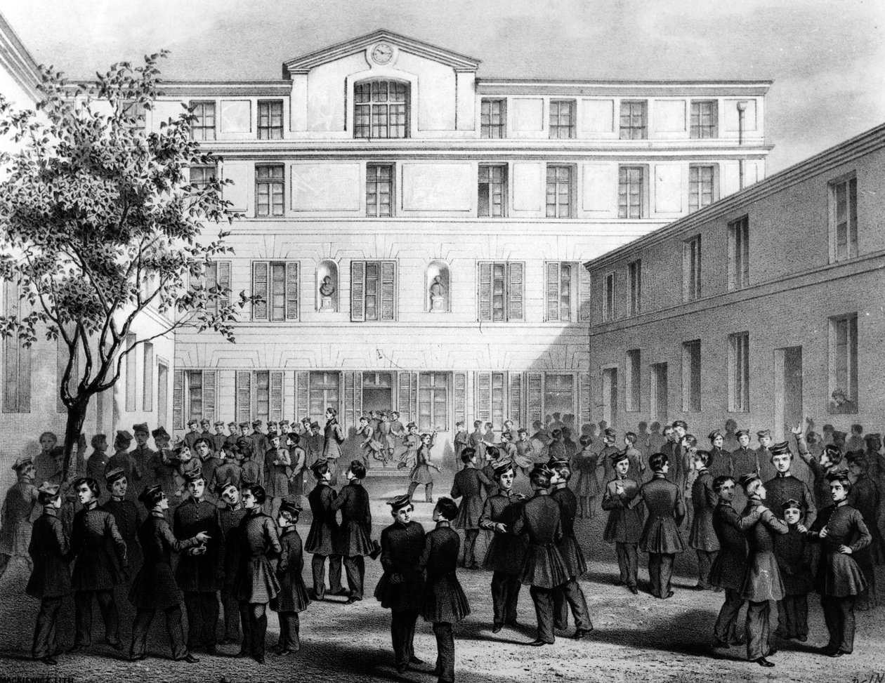 Puolalainen koulu Boulevard Batignollesissa, Pariisissa, noin 1850 tekijältä French School