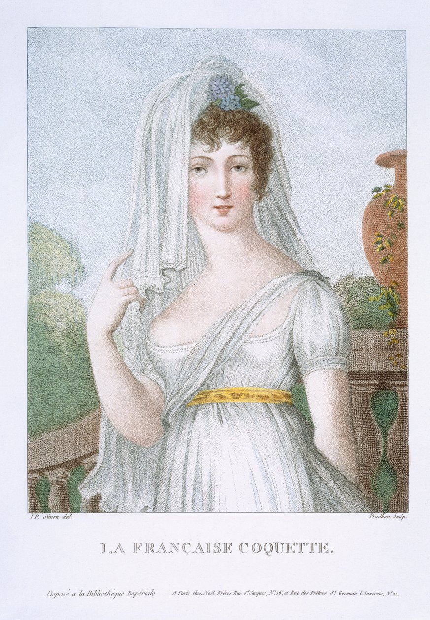 Kaunis ranskalainen tyttö, n. 1816 tekijältä French School