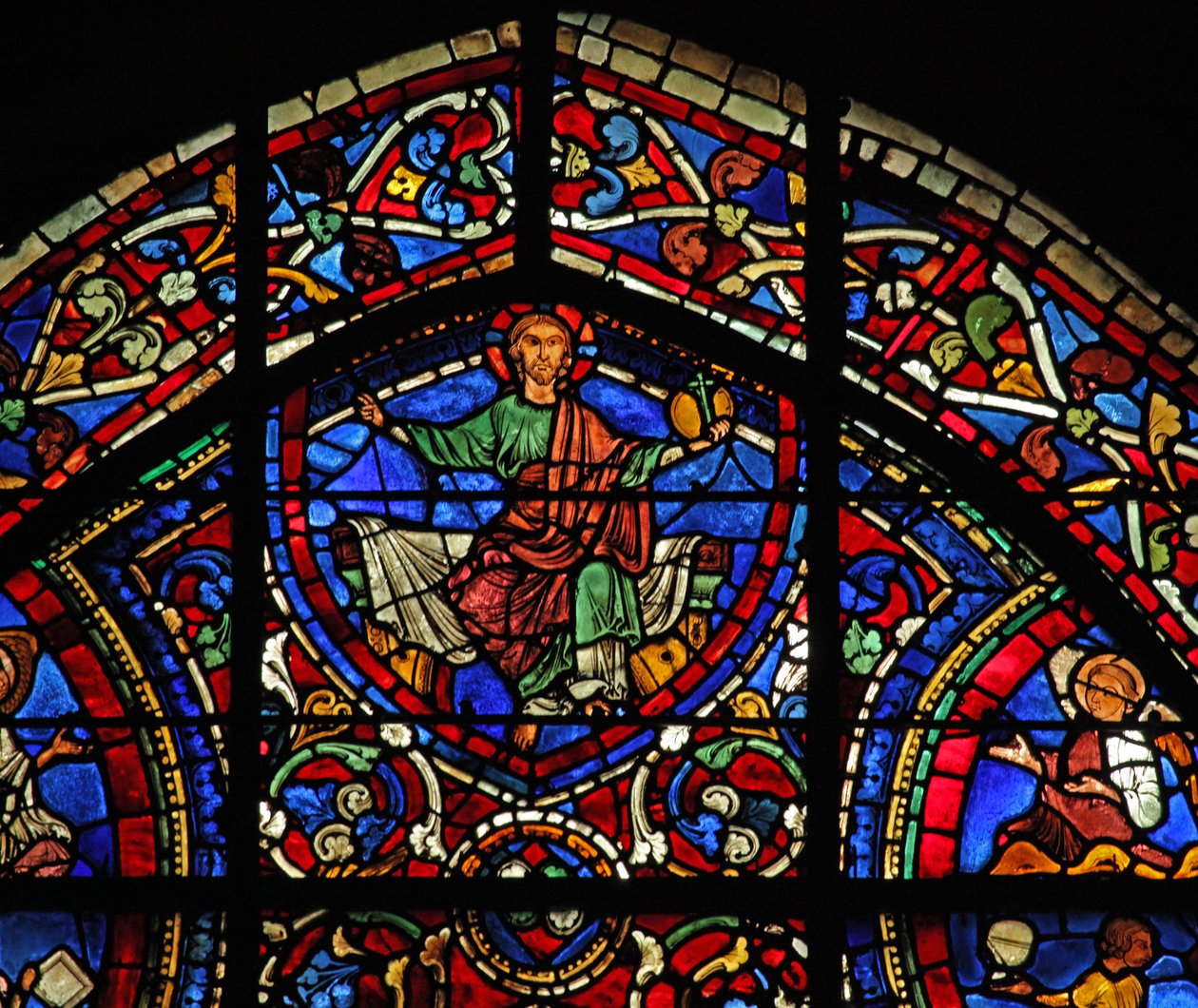 Tuhlaajapoika -ikkuna: Kristus - Majestas Domini (w35) tekijältä French School