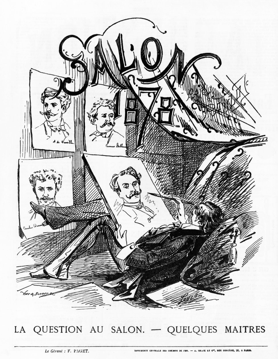 Kysymys salongissa - Onko mestareita? Pariisin salonki vuodelta 1878 tekijältä French School