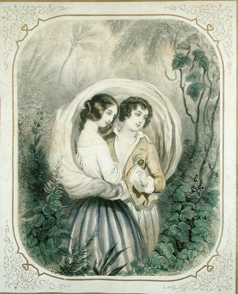 Paluu kävelyltä, Paul et Virginie, Henri Bernardin de Saint-Pierre (1737-1814) tekijältä French School