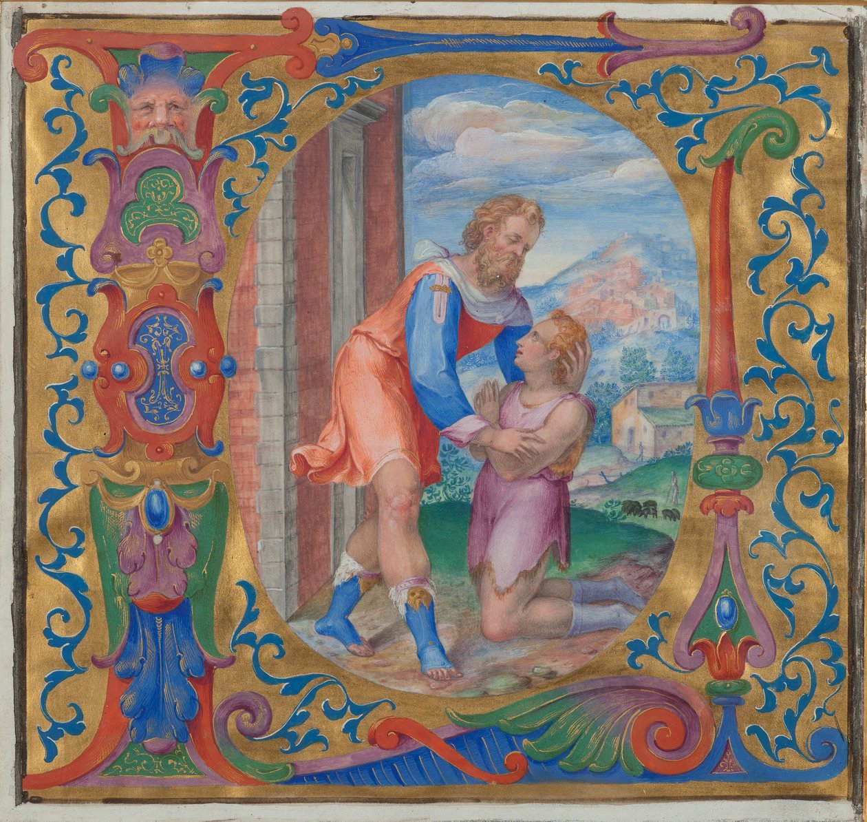 Tuhlaajapojan paluu (tempera vellum) tekijältä French School