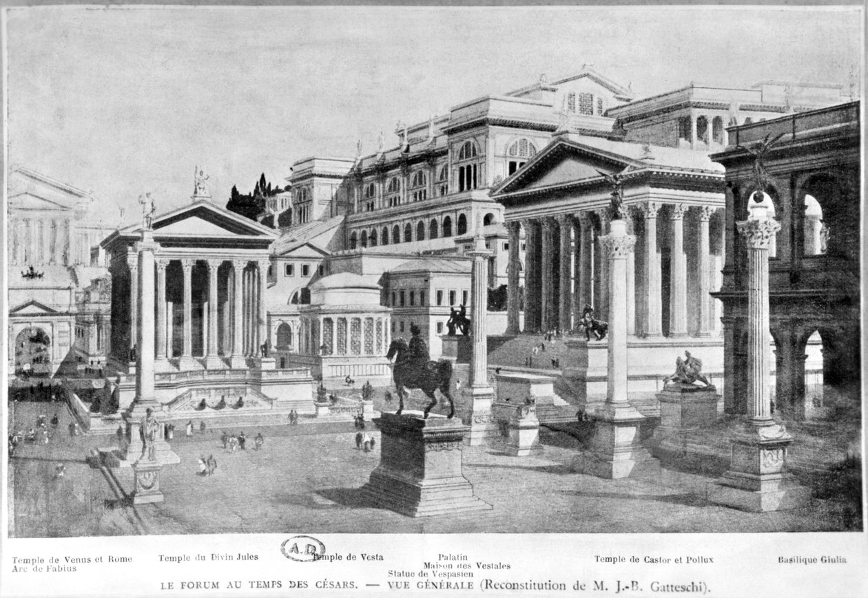 Antiikin roomalainen foorumi, Giambattista Gatteschin jälleenrakennus tekijältä French School