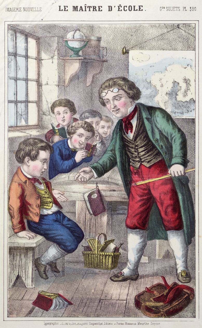 Koulumestari, n. 1860-70 tekijältä French School