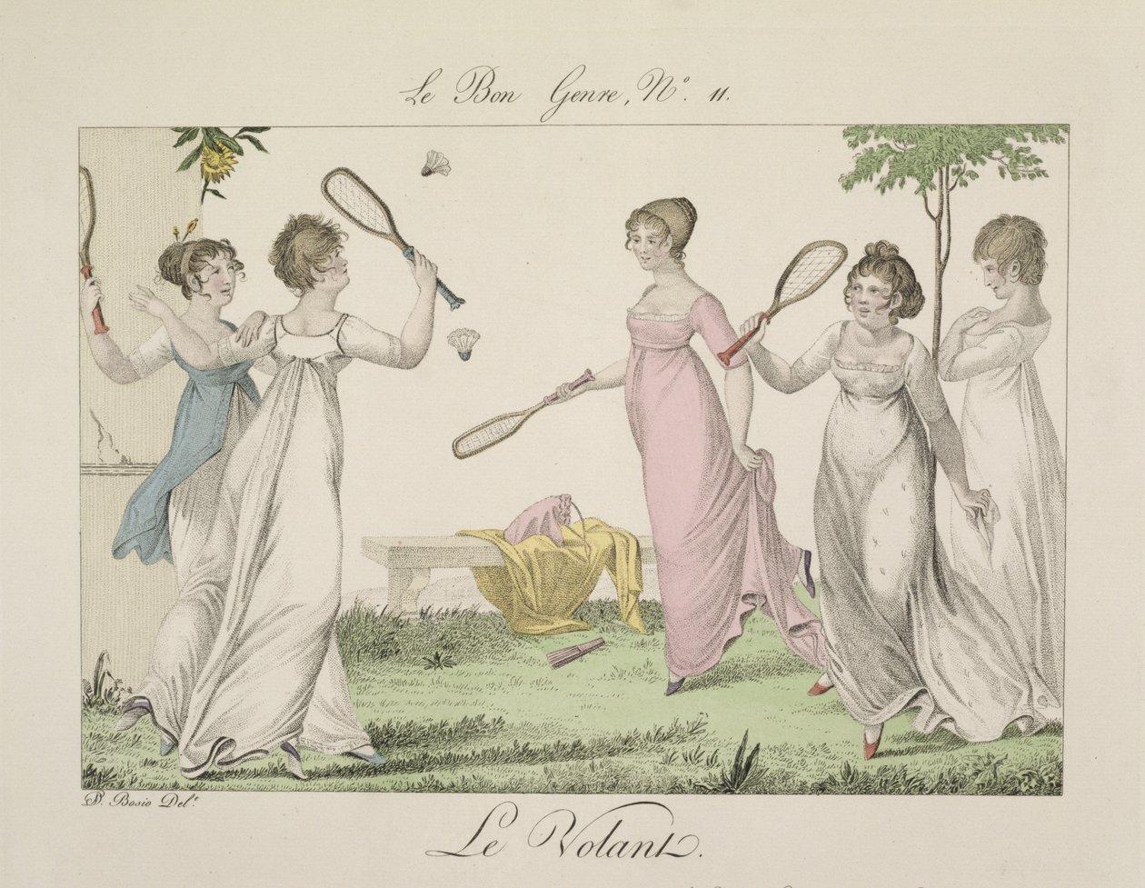 Shuttlecock, levy 11 Le Bon Genrestä, 1802 tekijältä French School