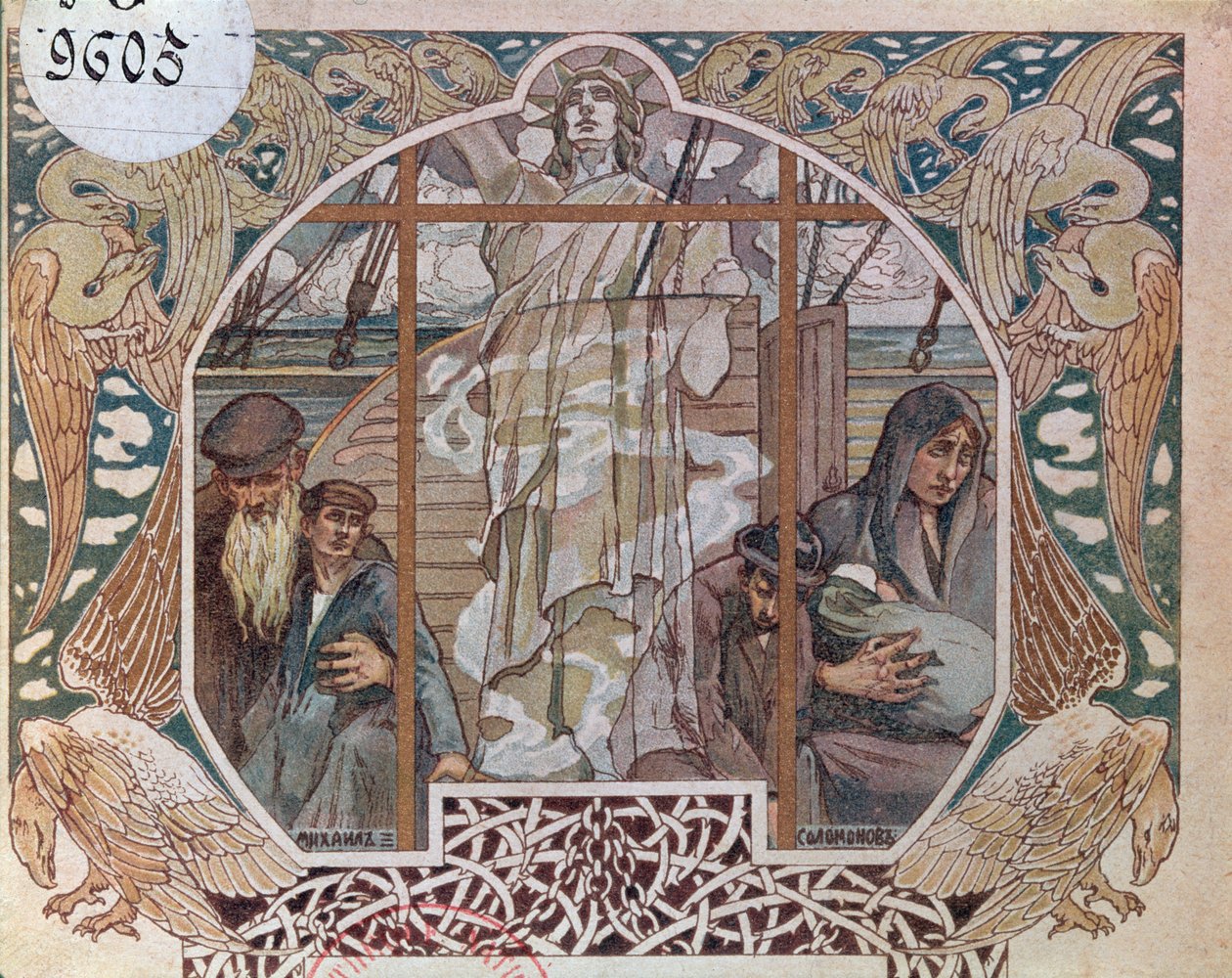 Vapauden henki ainoana toivona, kansikuva Au dela de lOceanista, 1909 tekijältä French School