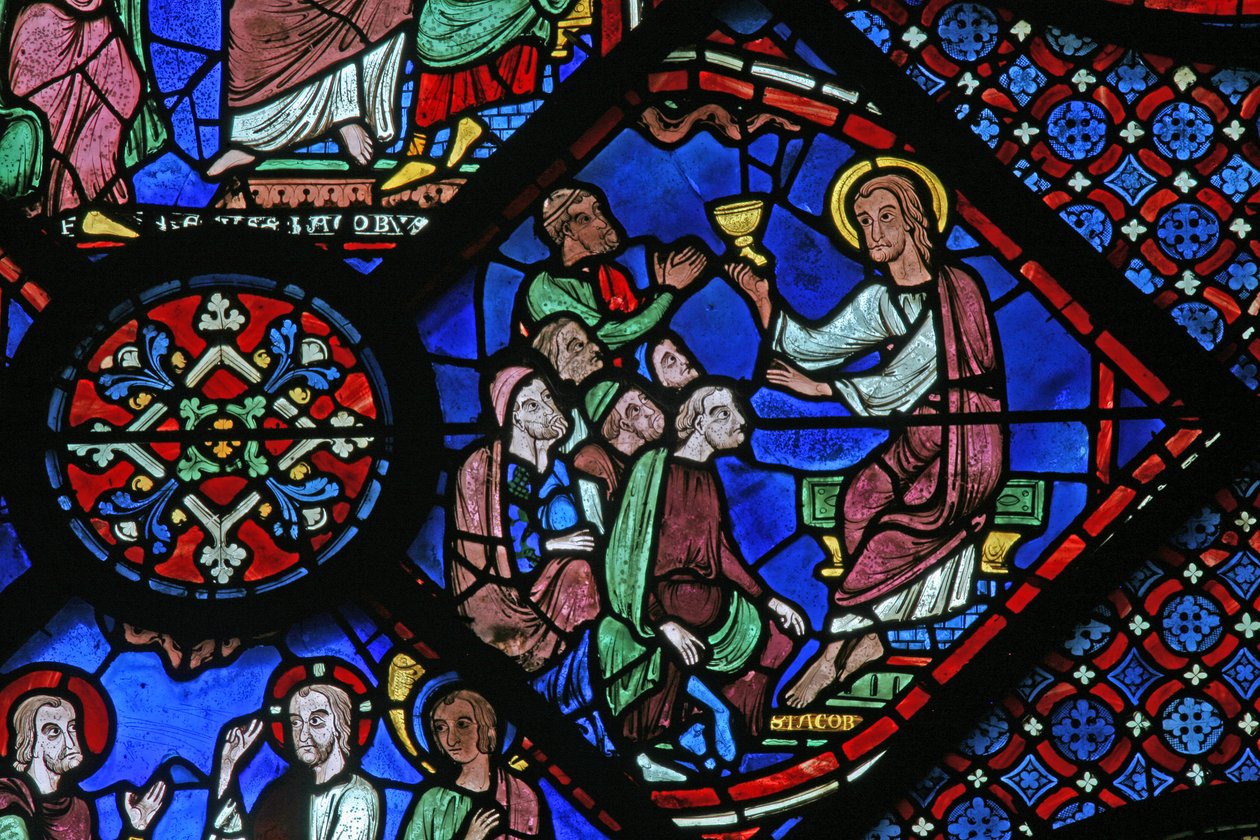 Pyhän Jaakon ikkuna: hän saarnaa synagogassa (w5) tekijältä French School