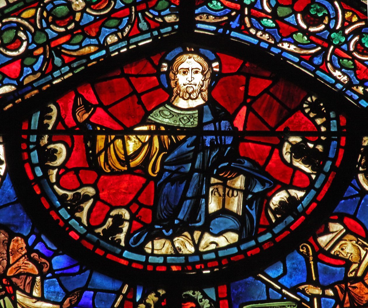 St Lubinin ikkuna: Kristus - Siunaus (w45) tekijältä French School