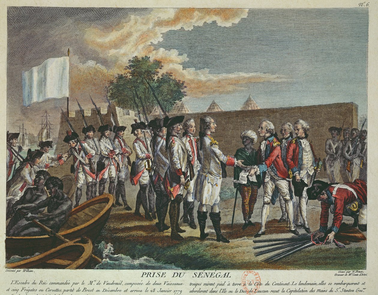 Senegalin valtaaminen ranskalaisten toimesta vuonna 1779 Yhdysvaltain itsenäisyyssodan aikana, 1779 tekijältä French School