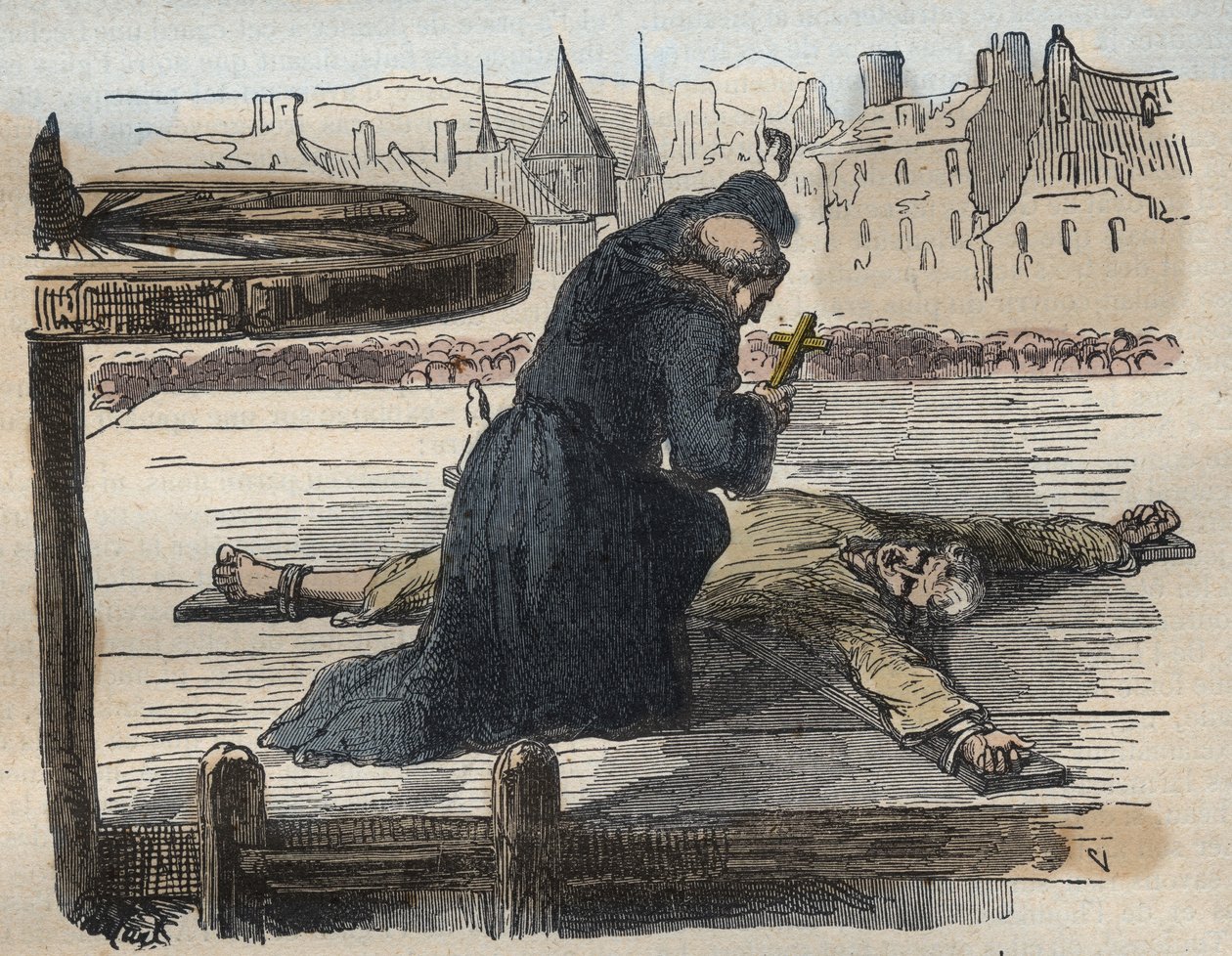 Jean Calasin kidutus, kuvitus teoksesta Kaikkien kansojen kuuluisat syyt..., Armand Fouquier, 1858-67 tekijältä French School