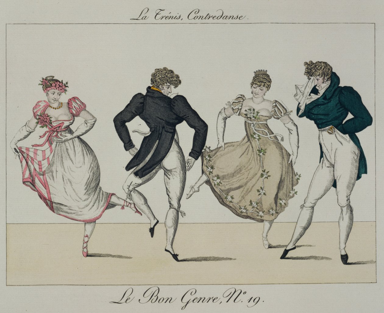 Trenis Quadrille, levy 19, Le Bon Genre, 1805 tekijältä French School