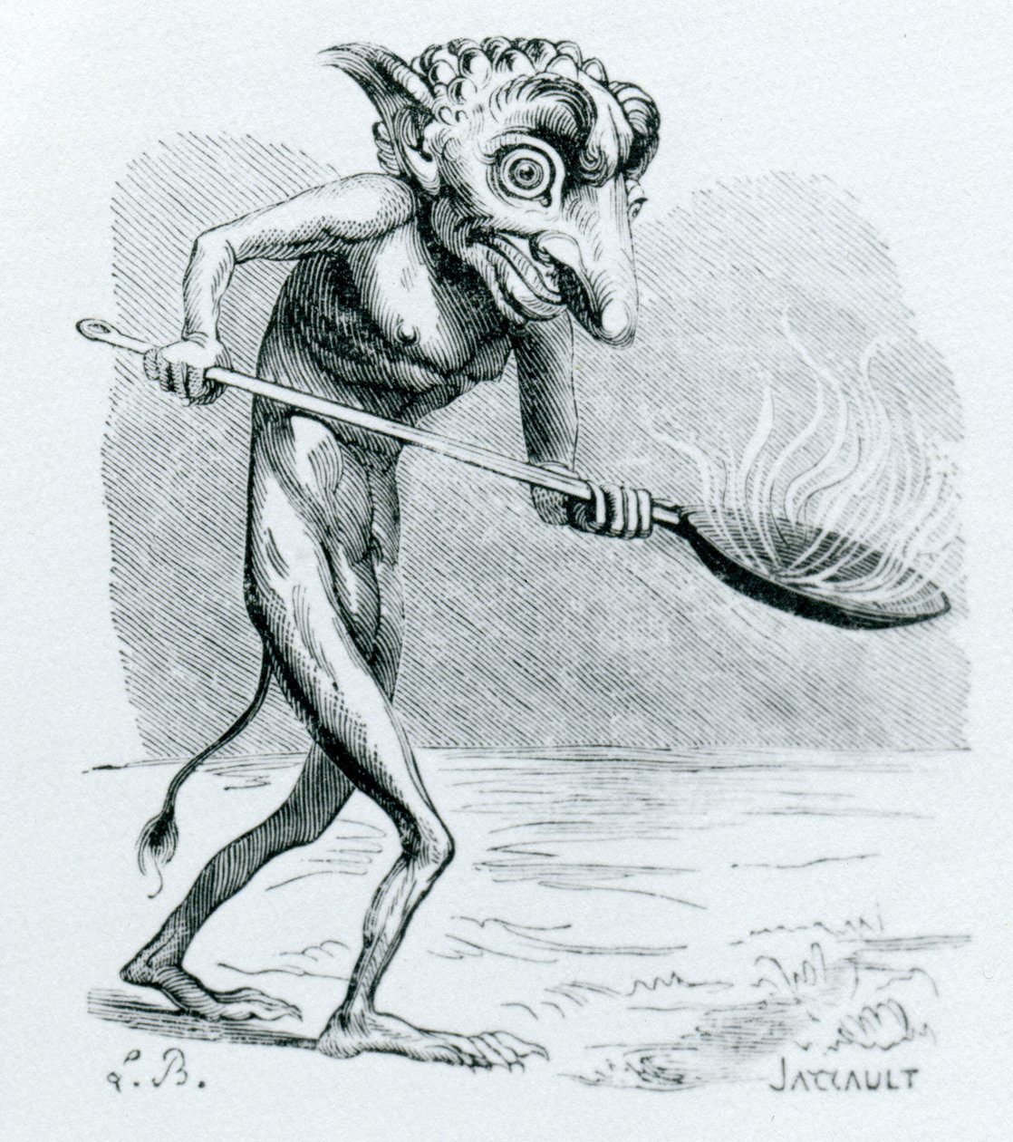 Ukobach, kuvitus Jacques Albin Simon Collin de Plancyn sanakirjasta Infernal, 1818 tekijältä French School