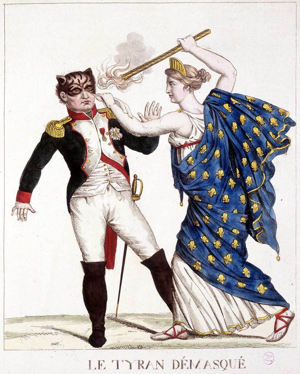 The Unmasked Tyrant - elokuvassa "" Napoleon 1st, karikatyyrit, nuken kokoelma", c. 1814. tekijältä French School