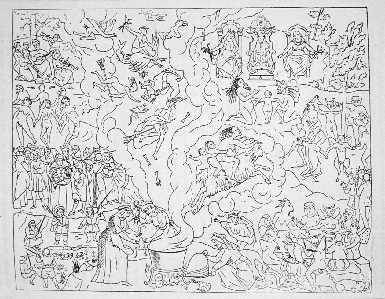 The Witches Sabbath, kopio Pierre de Lancren kuvasta Tableau de l