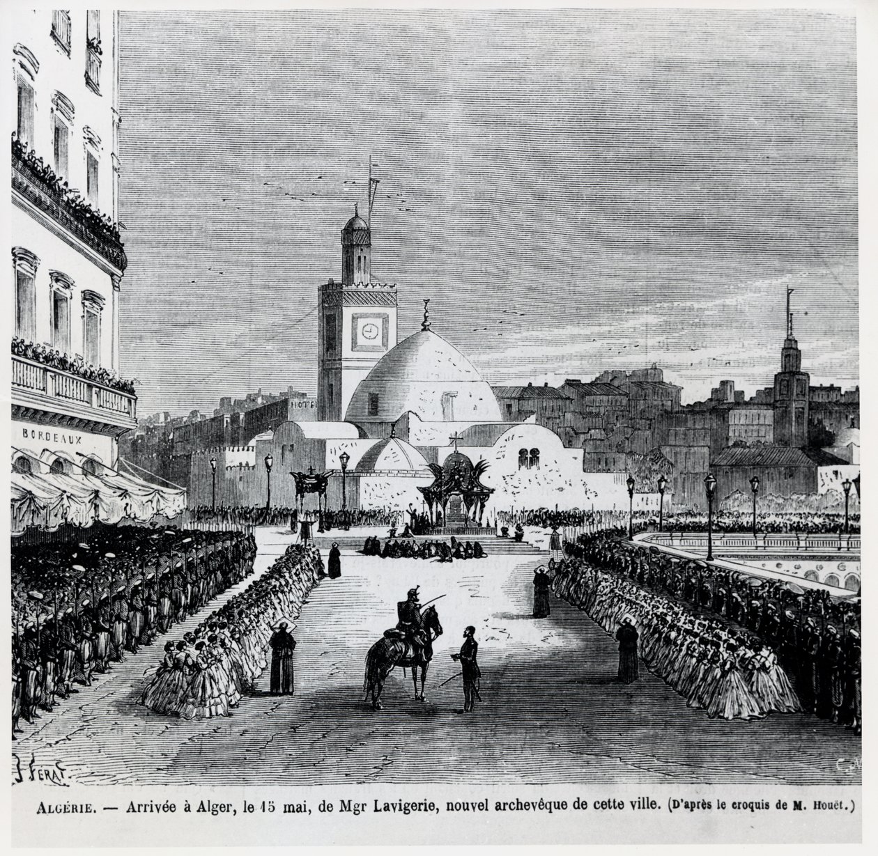 Kaupungin uuden arkkipiispan Charles Lavigerien saapuminen Algeriaan 15. toukokuuta 1867 tekijältä French School
