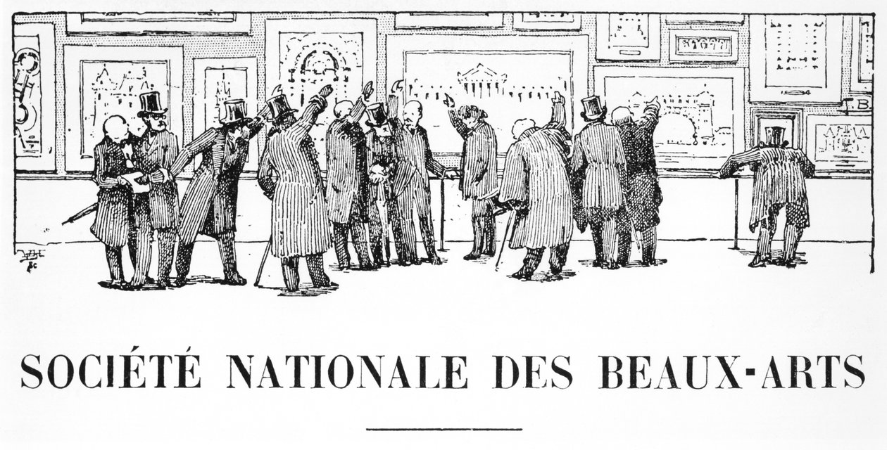 Arkkitehtuurin laitos, Societe Nationale des Beaux-Arts, Salon 1910, kuvitus LArchitecturesta, 1910 tekijältä French School