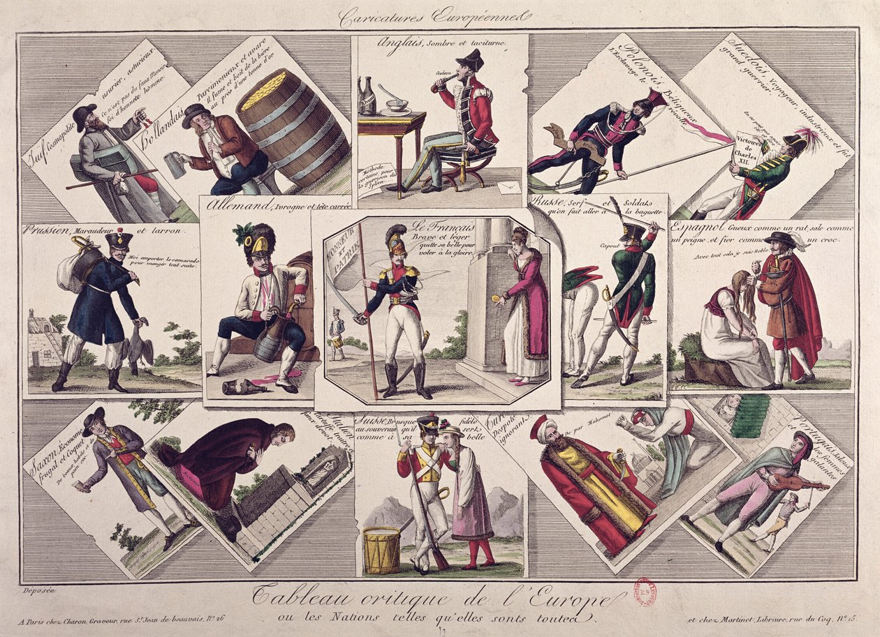 Euroopan eri kansat, n. 1810 tekijältä French School