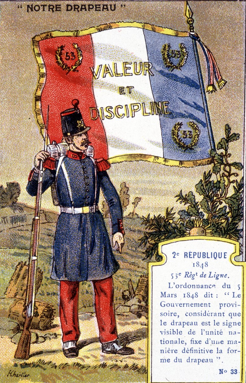 2. tasavallan 53. rivirykmentin lippu tekijältä French School