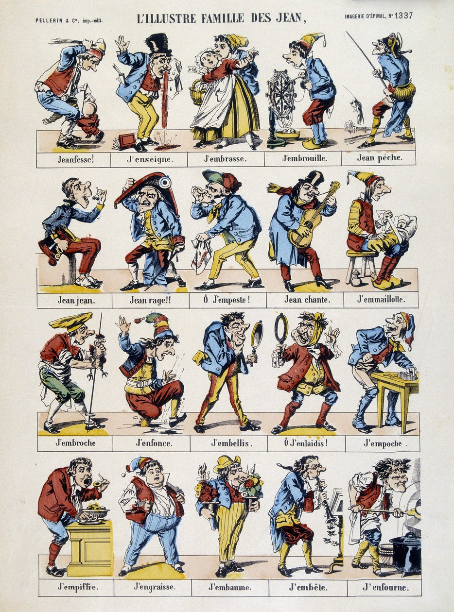 Johanneksen maineikas perhe. Kuva yrityksestä Epinal, sd. 1800-luvulla. tekijältä French School