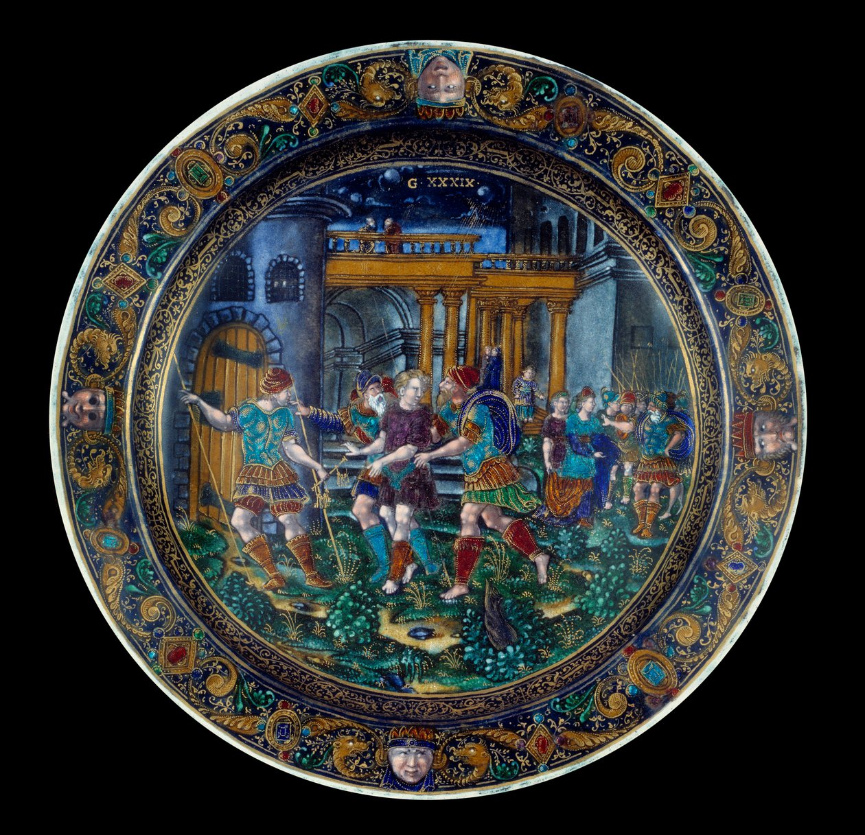 Pyhän Joosefin vangitseminen. Levy emalinvärinen, valmistettu Limogesissa 1500-luvulla. Pariisi, Louvre-museo tekijältä French School