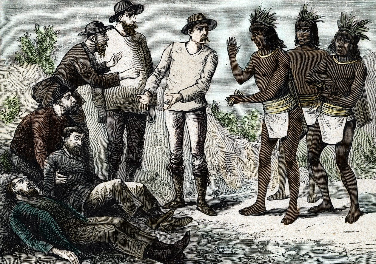 Els habitants del Perú ajuden els jesuïtes que pateixen la malària amb Cinchonafinnish tekijältä French School
