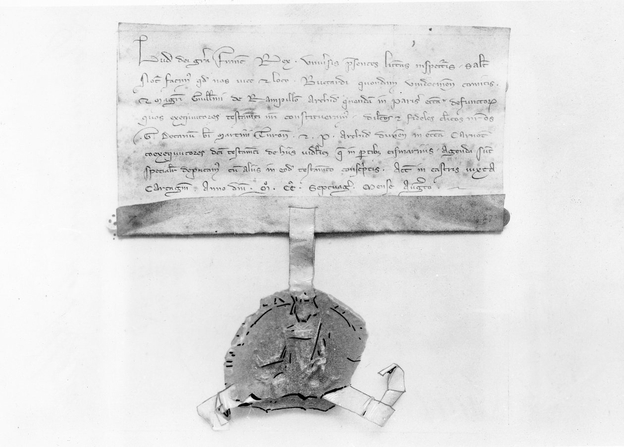 Ludvig IX:n viimeinen kodikili, kirjoitettu elokuussa 1270 (pergamentti) tekijältä French School