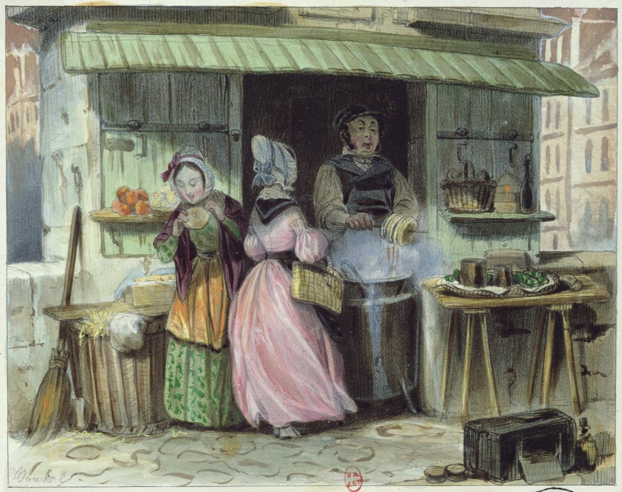 Oublies-kauppias Pariisissa, 1800-luvun ensimmäinen puolisko tekijältä French School