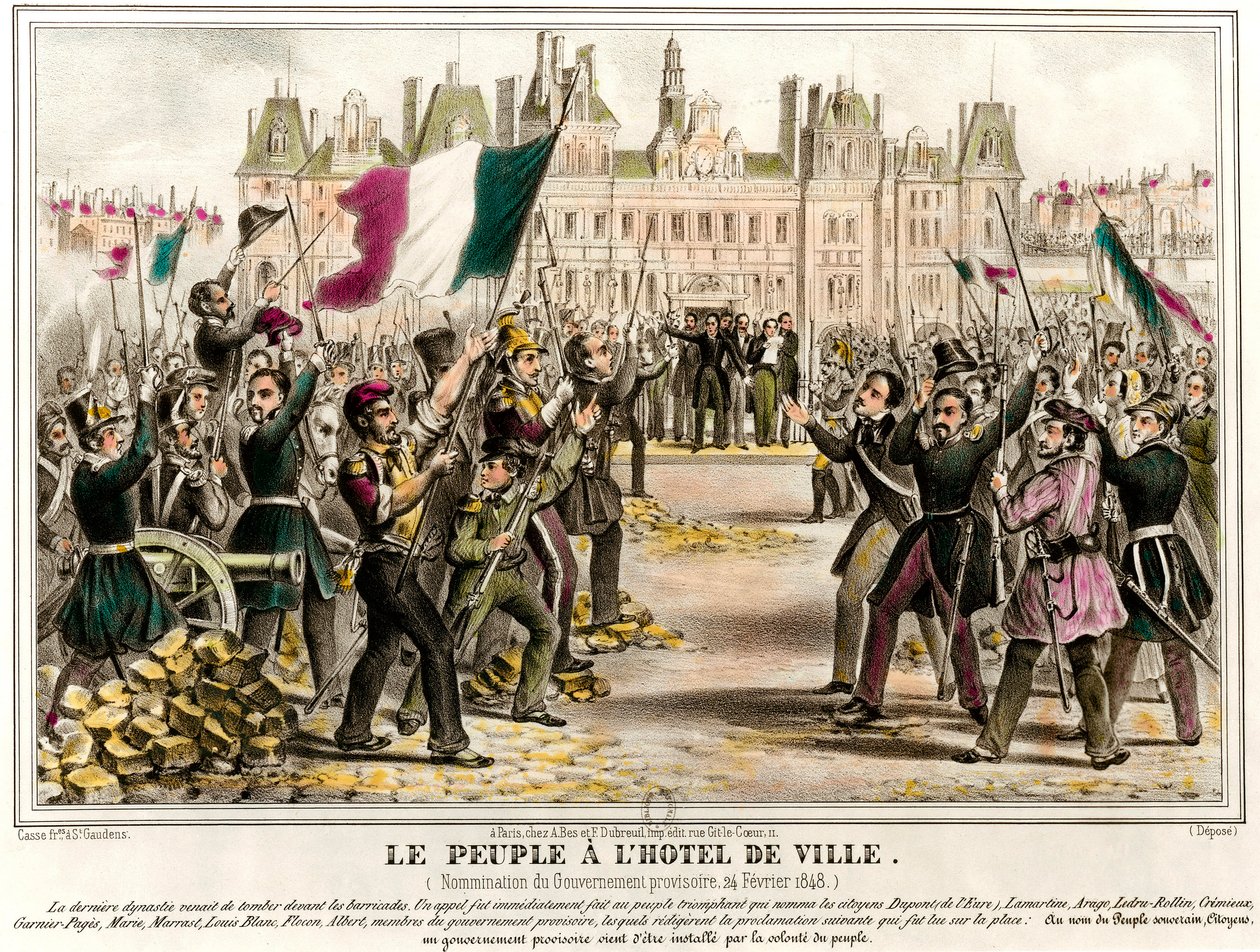 Kansalla oli kaupungintalo, kun väliaikainen hallitus nimitettiin 24.2.1848. Tämän hallituksen jäsenistä Pierre Marie de Saint-Georges (Saint Georges), Adolphe Cremieux, Francois Arago, Armand Marrast, Louis Antoine Garnier-Pages (Gar tekijältä French School