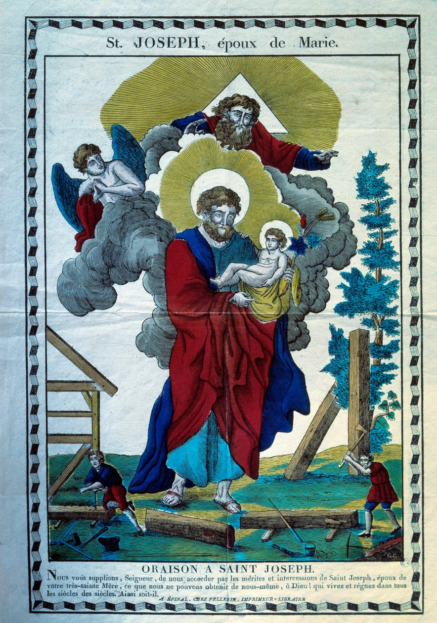 Pyhän Joosefin rukous, Maria Engravingin puoliso 1800-luvulla. Pariisi, populaaritaiteen ja perinteiden museo tekijältä French School