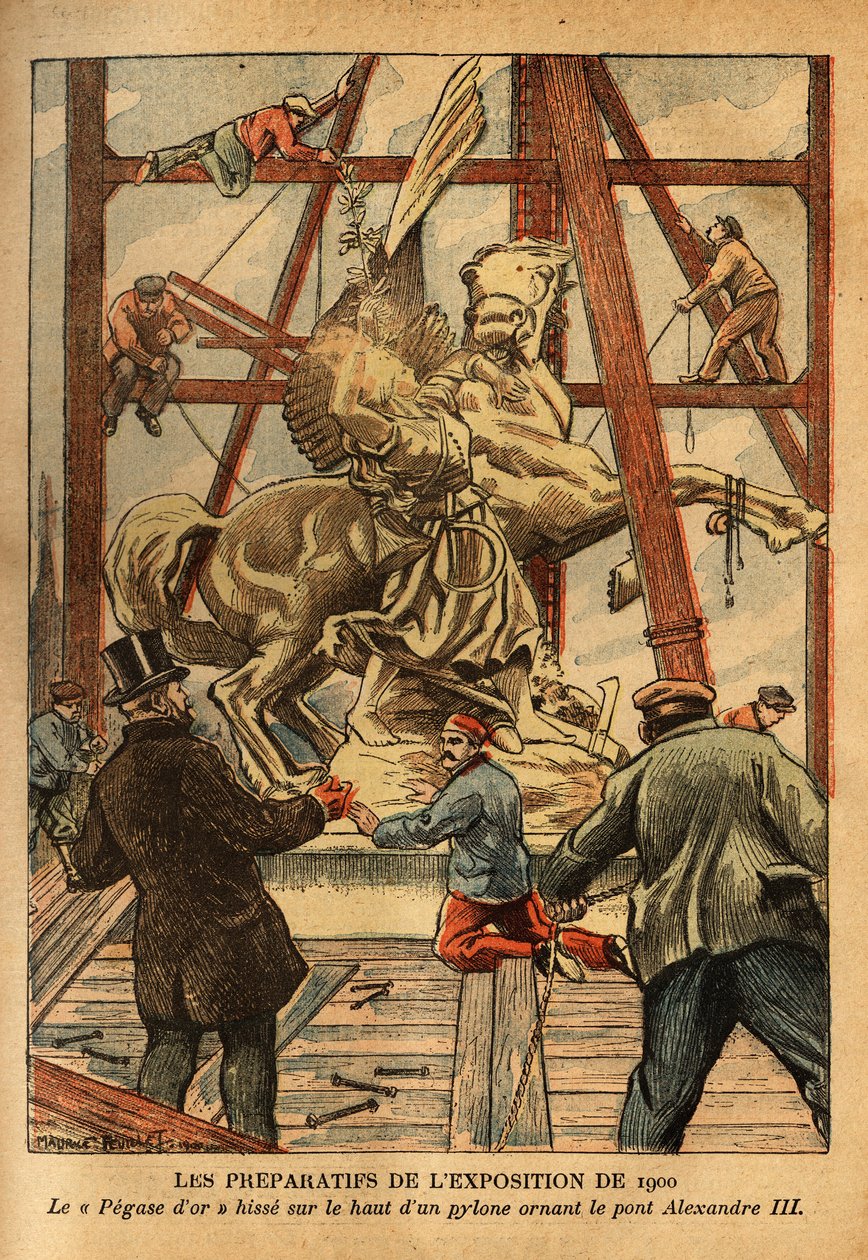Vuoden 1900 näyttelyn valmistelut, kuvanveistäjä Emmanuel Fremiet
