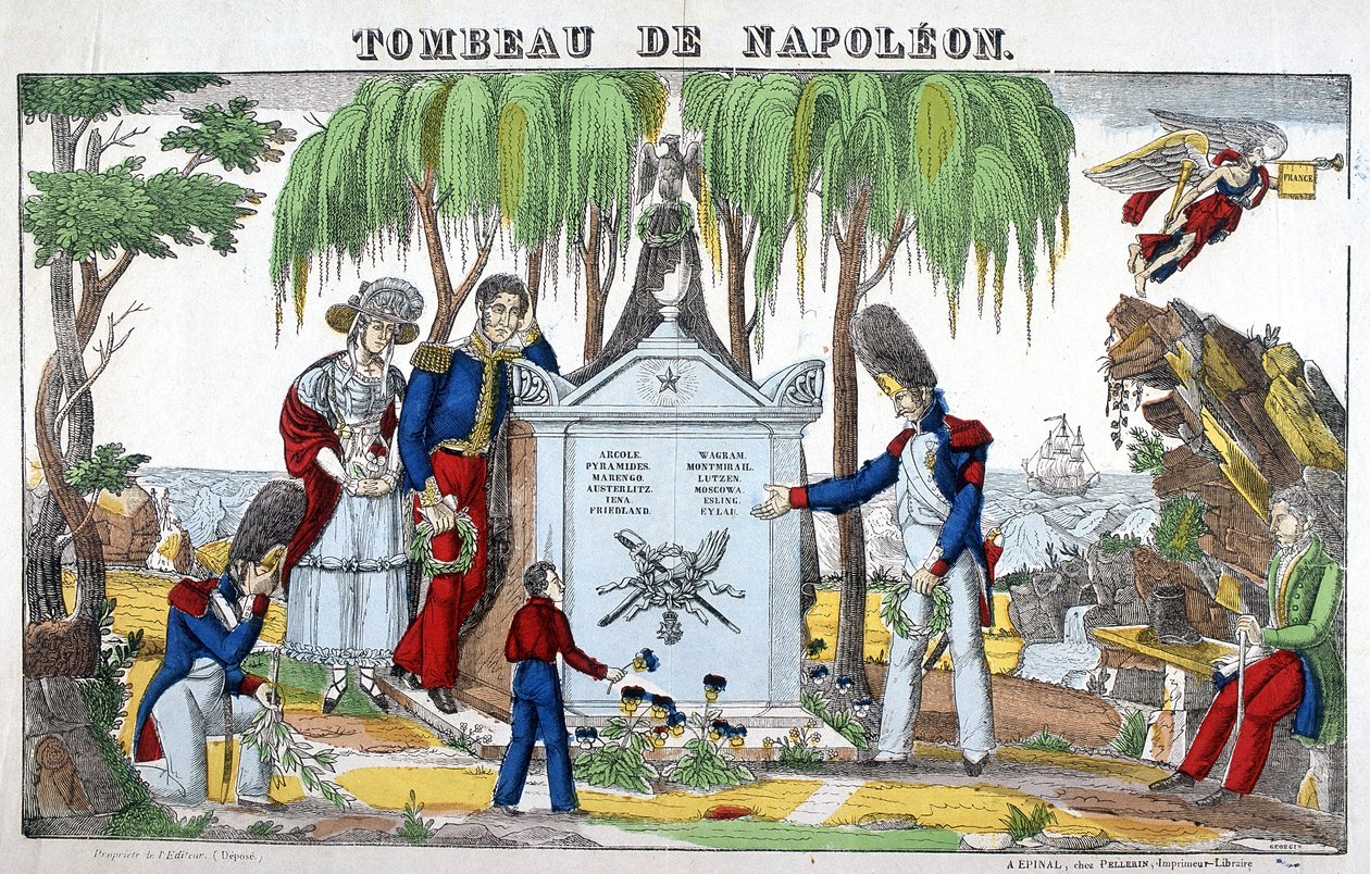Napoleon Bonaparten hauta Pyhän Helenan saarella. Kuva Epinalista tekijältä French School