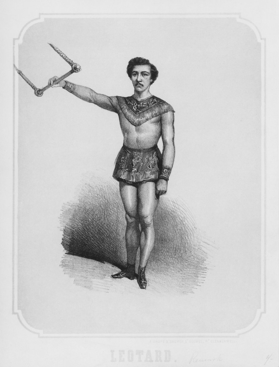 Trapetsitaiteilija Jules Leotard, n. 1860 tekijältä French School