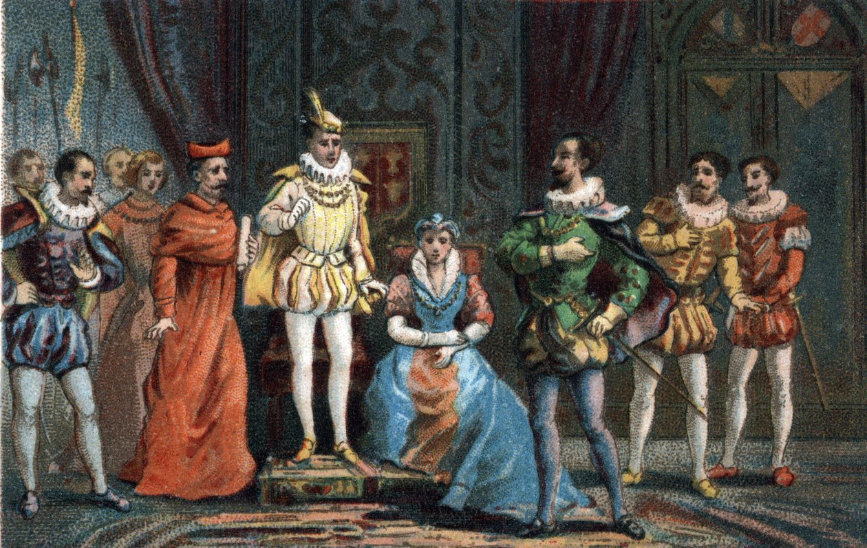 Nuori prinssi Francois II, josta tuli Ranskan kuningas (1544-1560), ilmoitti parlamentin kansanedustajille, että hän valitsi valtionhoitajaksi Guisen herttua (Francois) tekijältä French School
