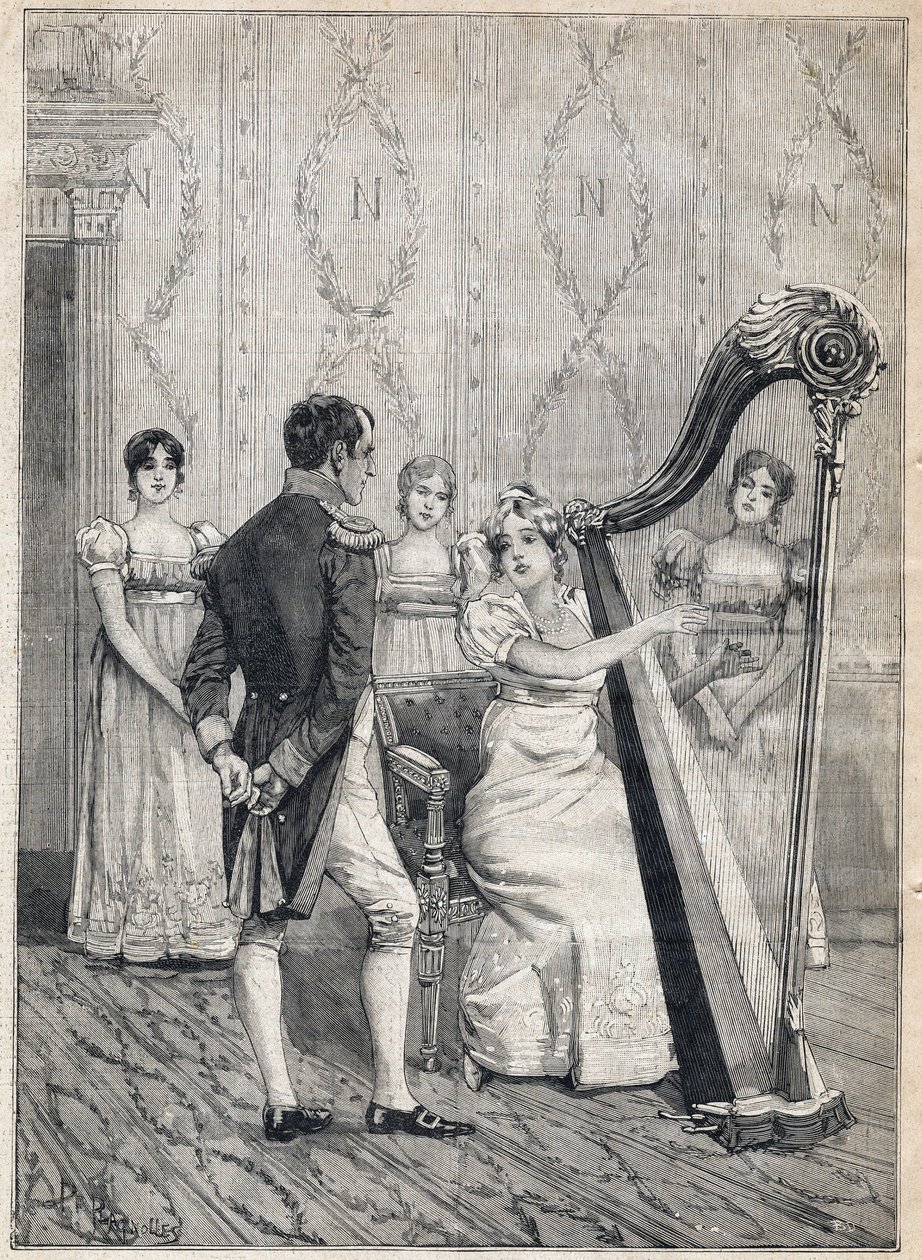 Theater de la Porte Saint Martin, jossa esitetään näytelmä "Napoleon" -draama, elokuvassa "Le Petit Parisien" 17.12.1893 (kaiverrus) tekijältä French School