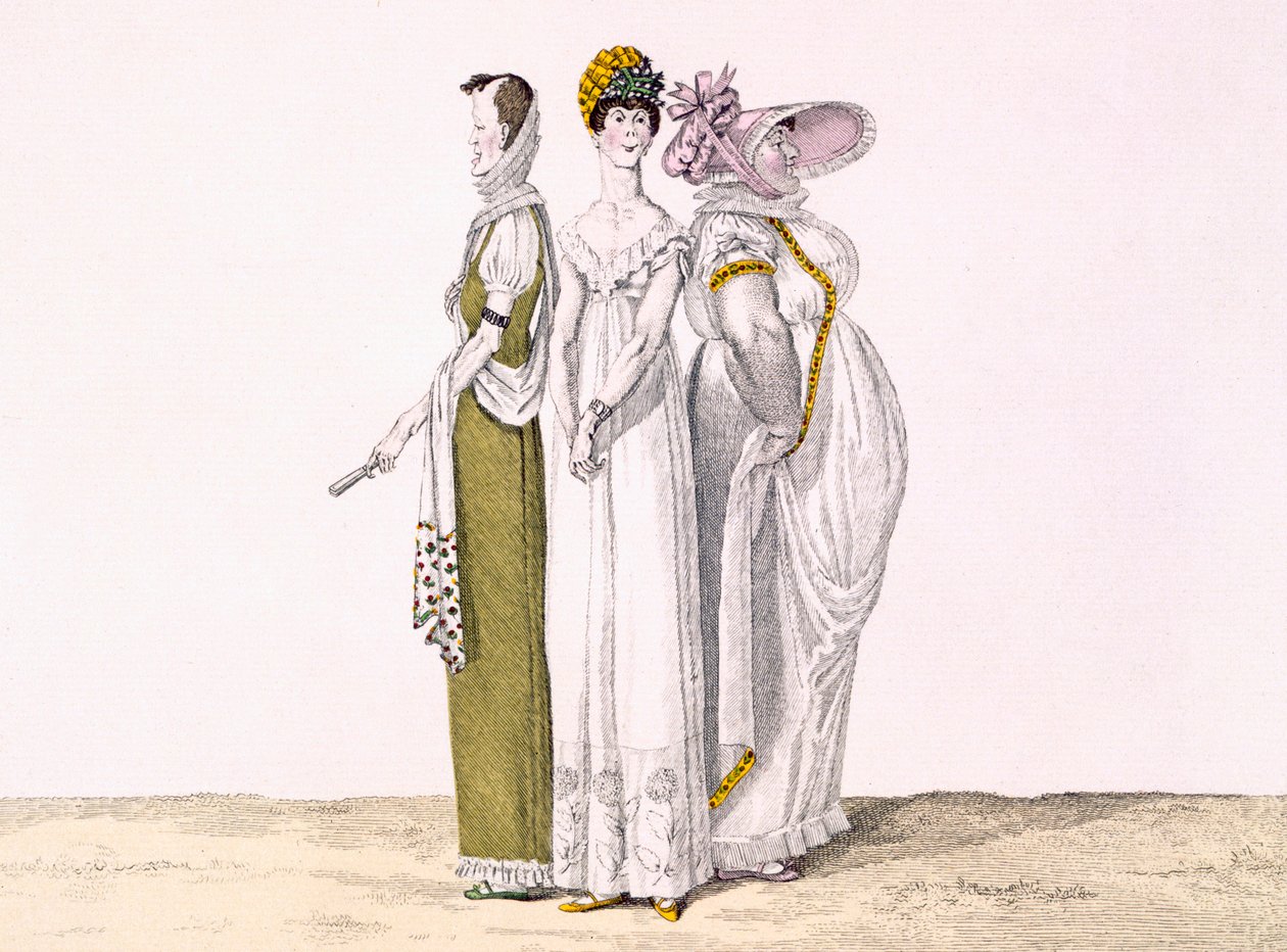 Three Parisian Graces, levy 16, le Bon Genre, n.1810 (värikaiverrus) tekijältä French School