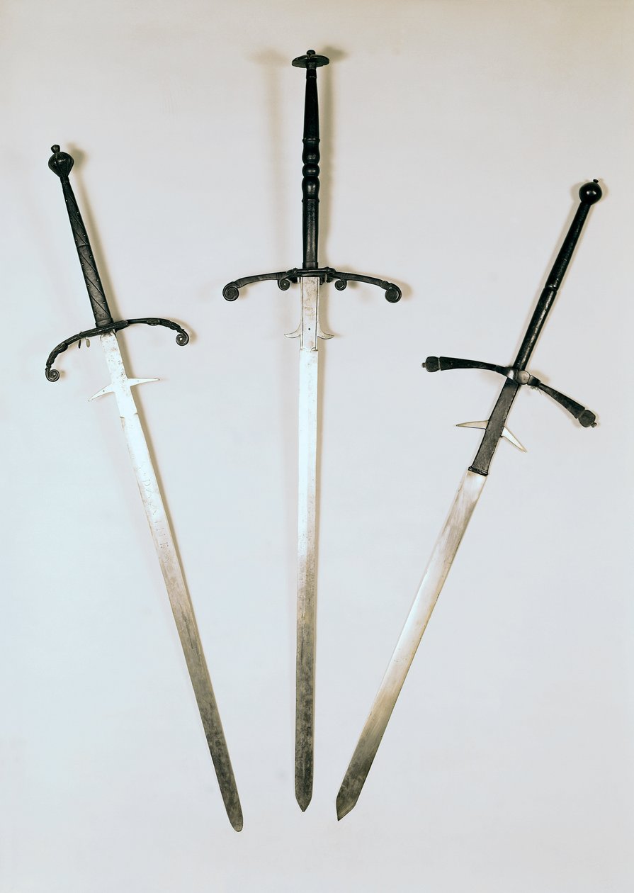 Kolme kahden käden miekkaa, 1570 (metalli) tekijältä French School
