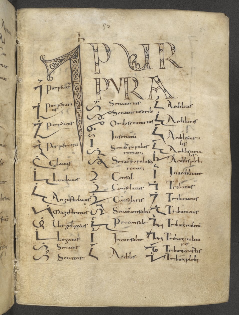 Tironian käsikirjoitus, MS 37518 f.27r, Pariisi, Saint-Germain-des-Prés. tekijältä French School