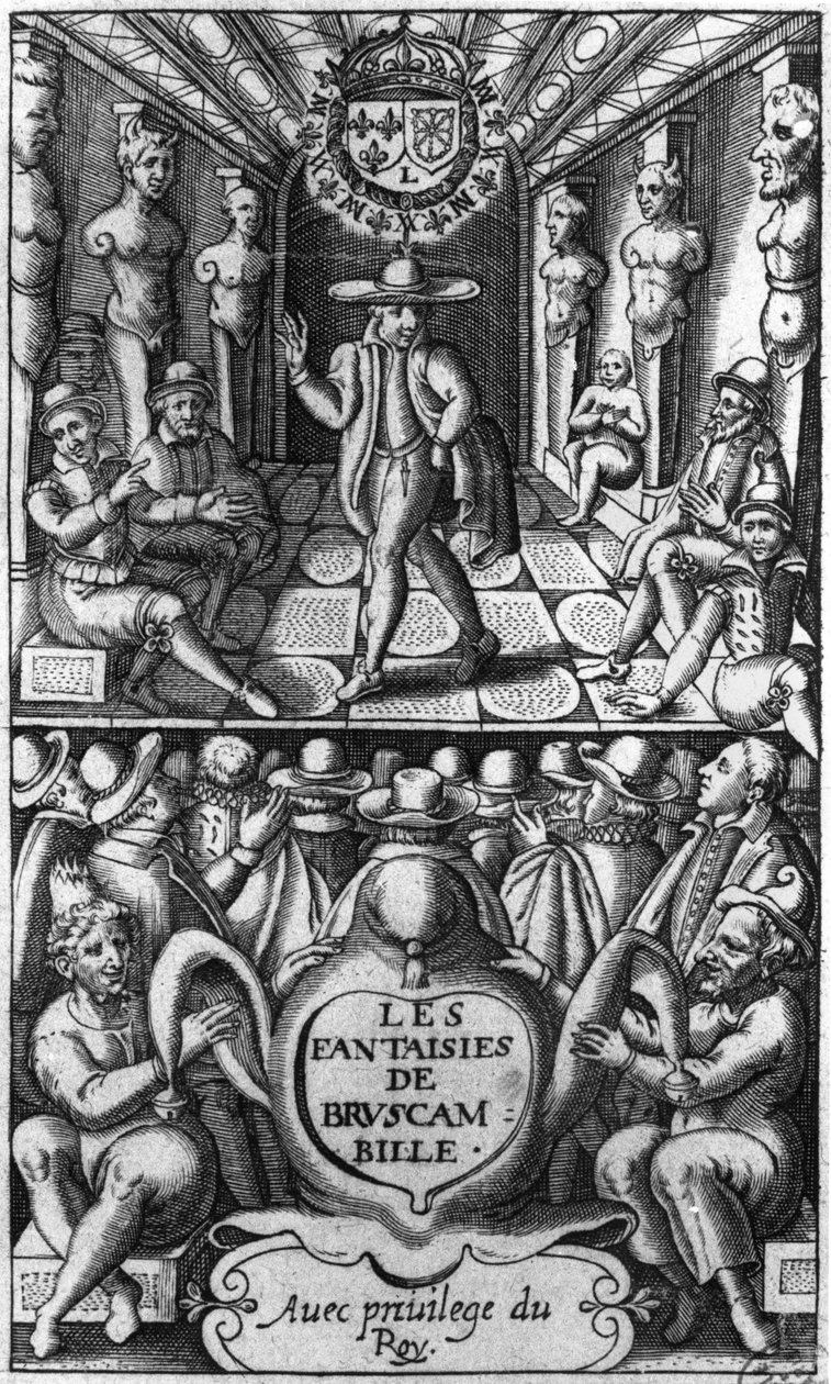 Les Fantaisies de Bruscambillen nimilehti, julkaistu 1615 tekijältä French School