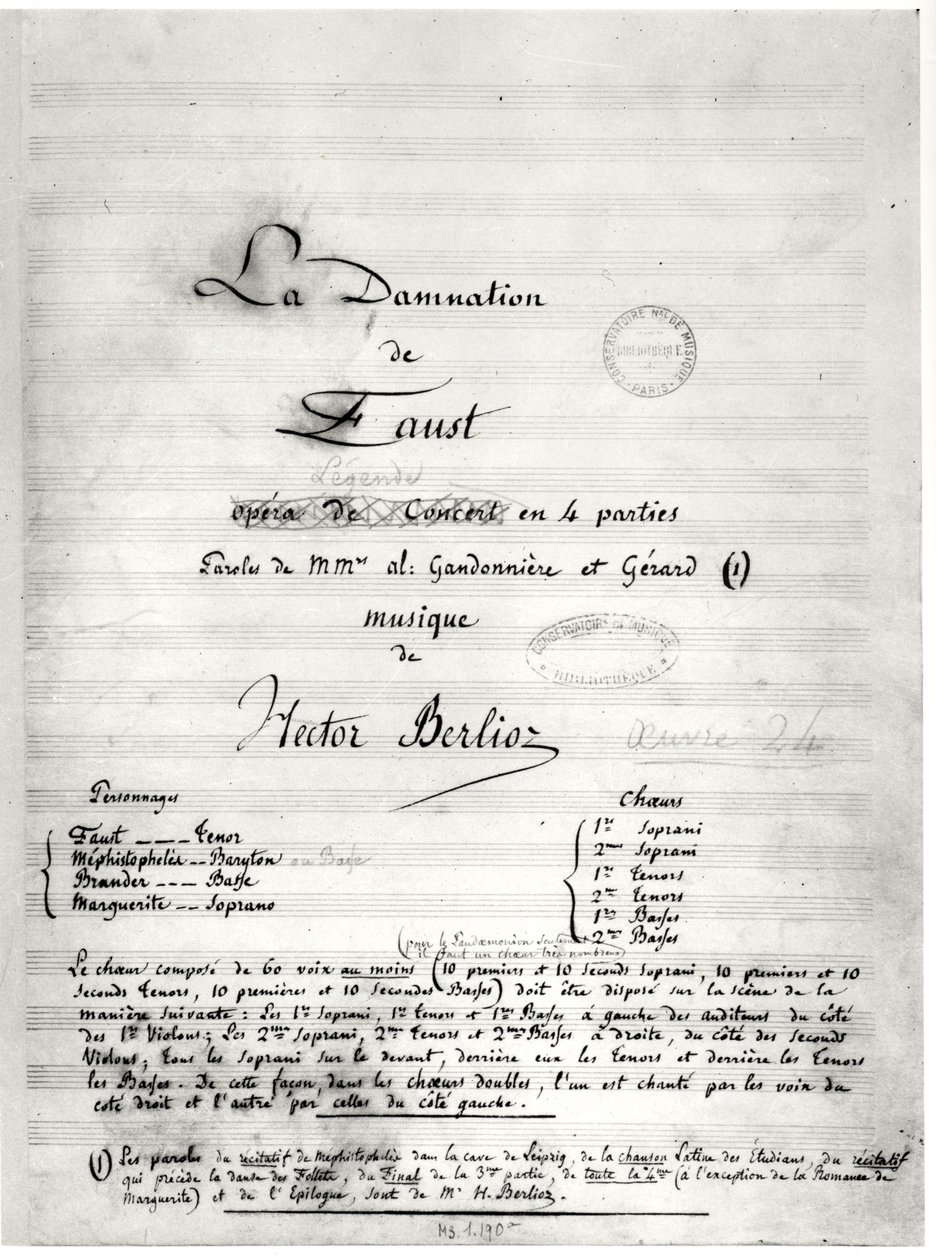 Hector Berliozin (1803-69) 