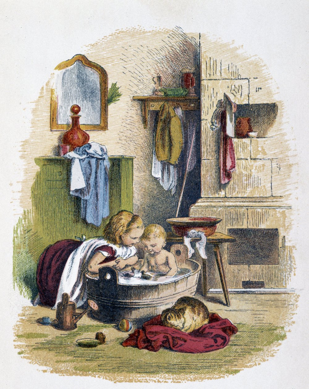 WC "" Schnik, schnak, pikkujuttuja"", lasten pelejä. toim. Lontoo - Georges Ronthedge ja pojat. New York, The wide way Ludgate n.d. c. 1890. tekijältä French School